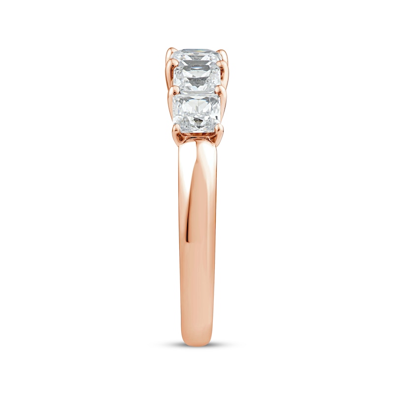 Main Image 3 of Princess-Cut Five-Stone Anniversary Ring 1-1/2 ct tw 14K Rose Gold