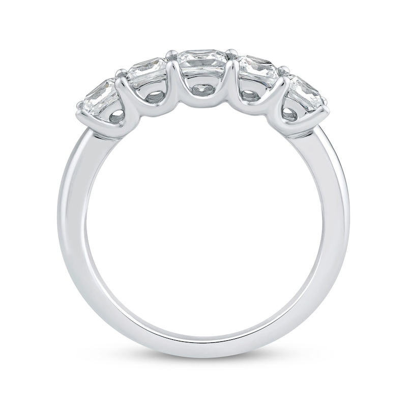 Main Image 3 of Princess-Cut Five-Stone Anniversary Ring 1-1/2 ct tw 14K White Gold