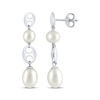 Thumbnail Image 0 of Cultured Pearl & Link Drop Earrings Sterling Silver