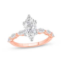 Lab-Created Diamonds by KAY Marquise-Cut Engagement Ring 2 ct tw 14K Rose Gold