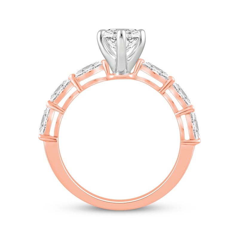 Main Image 3 of Lab-Created Diamonds by KAY Marquise-Cut Engagement Ring 2 ct tw 14K Rose Gold