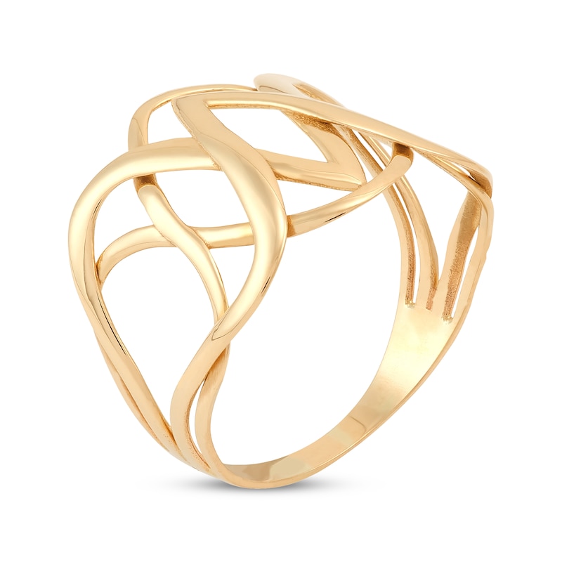 Main Image 2 of Openwork Angles Ring 10K Yellow Gold