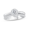 Thumbnail Image 0 of Round-Cut Diamond Halo Bridal Set 5/8 ct tw 10K White Gold