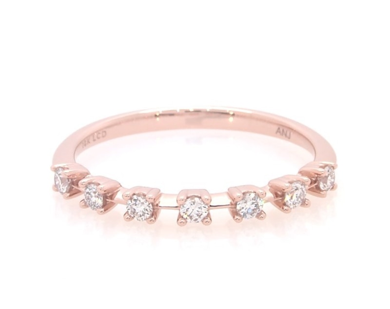 Main Image 1 of Lab-Created Diamonds by KAY Seven-Stone Anniversary Ring 1/6 ct tw 14K Rose Gold