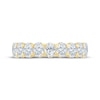 Thumbnail Image 4 of Monique Lhuillier Bliss Oval-Cut Lab-Grown Diamond Eternity Ring 3 ct tw 18K Yellow Gold