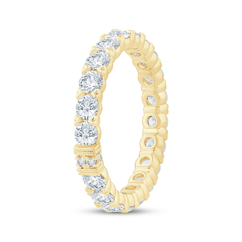 Main Image 2 of Monique Lhuillier Bliss Lab-Grown Diamond Eternity Ring 2 ct tw 18K Yellow Gold