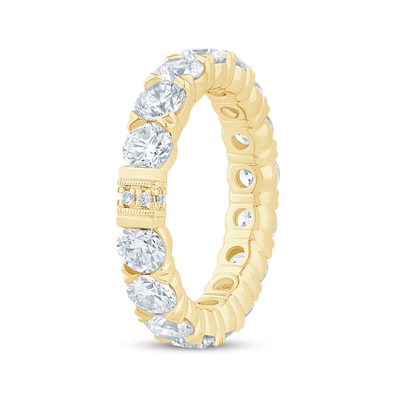 Main Image 2 of Monique Lhuillier Bliss Lab-Grown Diamond Eternity Ring 4 ct tw 18K Yellow Gold