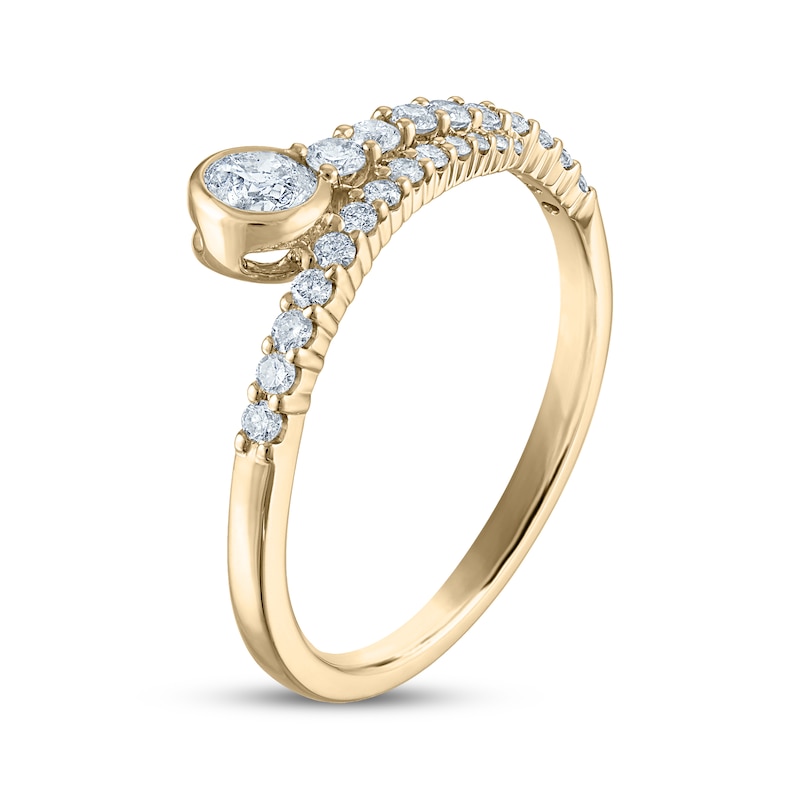 Main Image 2 of Milestones Diamond Bypass Anniversary Ring 1/2 ct tw 14K Yellow Gold