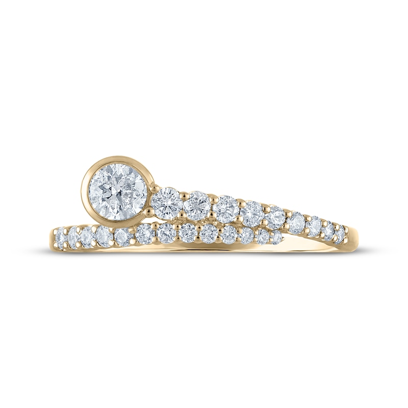 Main Image 3 of Milestones Diamond Bypass Anniversary Ring 1/2 ct tw 14K Yellow Gold