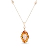 Thumbnail Image 1 of Cirari Couture Marquise-Cut Citrine & Diamond Necklace 1/15 ct tw 14K Yellow Gold 18&quot;