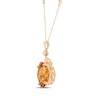 Thumbnail Image 2 of Cirari Couture Marquise-Cut Citrine & Diamond Necklace 1/15 ct tw 14K Yellow Gold 18&quot;