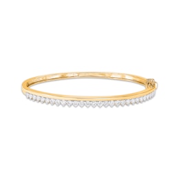 Diamond Bangle Bracelet 1-1/2 ct tw 10K Yellow Gold