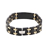 Thumbnail Image 2 of Men's Black Diamond Link Bracelet 1/4 ct tw Black & Yellow Ion-Plated Stainless Steel 8.5&quot;