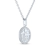 Thumbnail Image 3 of Happiness Symbol Medallion Necklace with Diamonds Sterling Silver 18&quot;