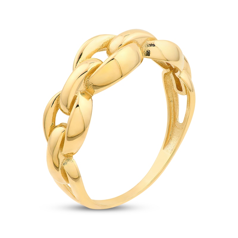 Main Image 2 of Chain Link Ring 14K Yellow Gold