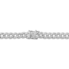 Thumbnail Image 3 of Men's Diamond Curb Chain Necklace 5/8 ct tw Sterling Silver 20&quot;