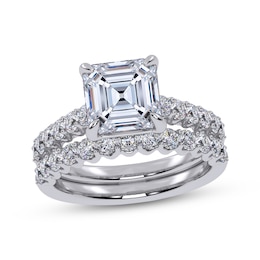 Adore Square Emerald-Cut Lab-Grown Diamond Bridal Set 3 ct tw 14K White Gold