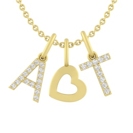 1/20 - 1/8 ct tw Diamond Couple's Initials Necklace