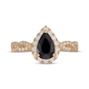 Thumbnail Image 3 of Neil Lane Pear-Shaped Black & White Diamond Engagement Ring 1-1/2 ct tw 14K Yellow Gold