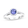 Thumbnail Image 1 of Tanzanite & White Topaz Ring Sterling Silver