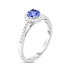 Thumbnail Image 2 of Tanzanite & White Topaz Ring Sterling Silver