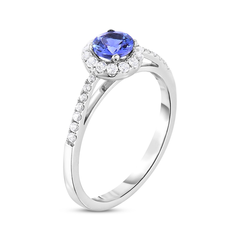 Main Image 2 of Tanzanite & White Topaz Ring Sterling Silver