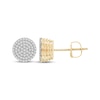 Thumbnail Image 1 of Men's Diamond Circle Stud Earrings 1/2 ct tw 10K Yellow Gold