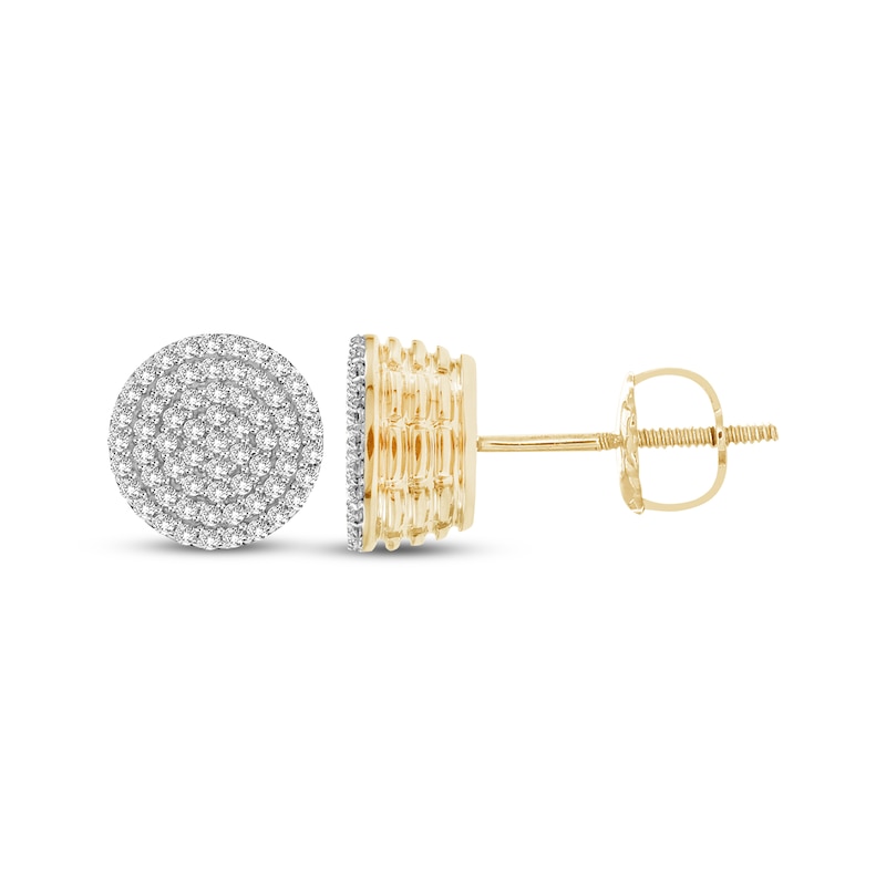 1/2 ct tw Diamond Stud Earrings in 10K Yellow Gold