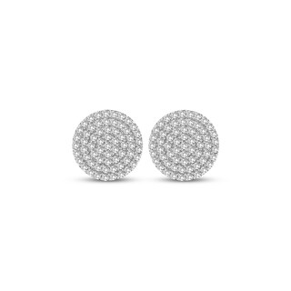 Men's Diamond Circle Stud Earrings 1/2 ct tw 10K Yellow Gold | Kay Outlet