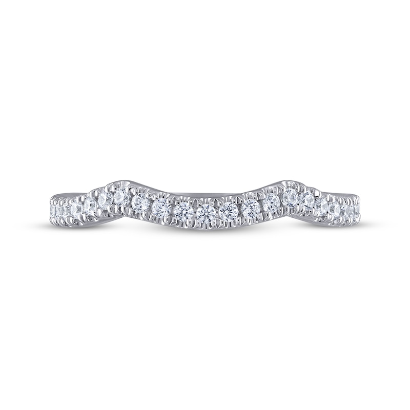 Main Image 3 of THE LEO Legacy Lab-Grown Diamond Contour Wedding Band 1/4 ct tw 14K White Gold