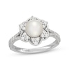 Thumbnail Image 1 of Neil Lane Cultured Akoya Pearl & Diamond Flower Engagement Ring 1/2 ct tw 14K White Gold