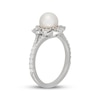 Thumbnail Image 2 of Neil Lane Cultured Akoya Pearl & Diamond Flower Engagement Ring 1/2 ct tw 14K White Gold