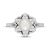 Thumbnail Image 3 of Neil Lane Cultured Akoya Pearl & Diamond Flower Engagement Ring 1/2 ct tw 14K White Gold