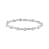 Thumbnail Image 0 of Diamond Circle & Twist Link Bracelet 1/10 ct tw Sterling Silver 7.5"