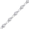Thumbnail Image 1 of Diamond Circle & Twist Link Bracelet 1/10 ct tw Sterling Silver 7.5"