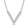 Thumbnail Image 1 of Diamond &quot;V&quot; Necklace 1/10 ct tw Sterling Silver 18&quot;