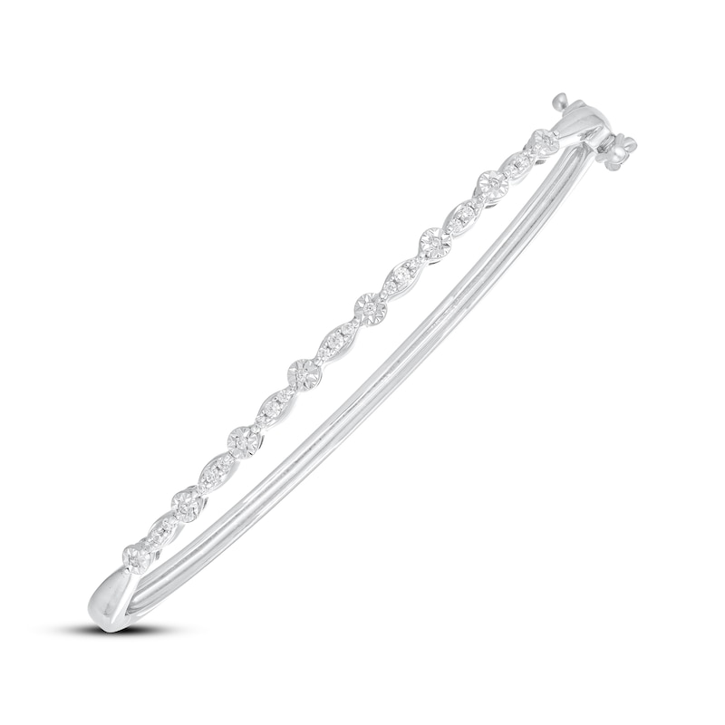 Main Image 2 of Diamond Bangle Bracelet 1/5 ct tw Sterling Silver