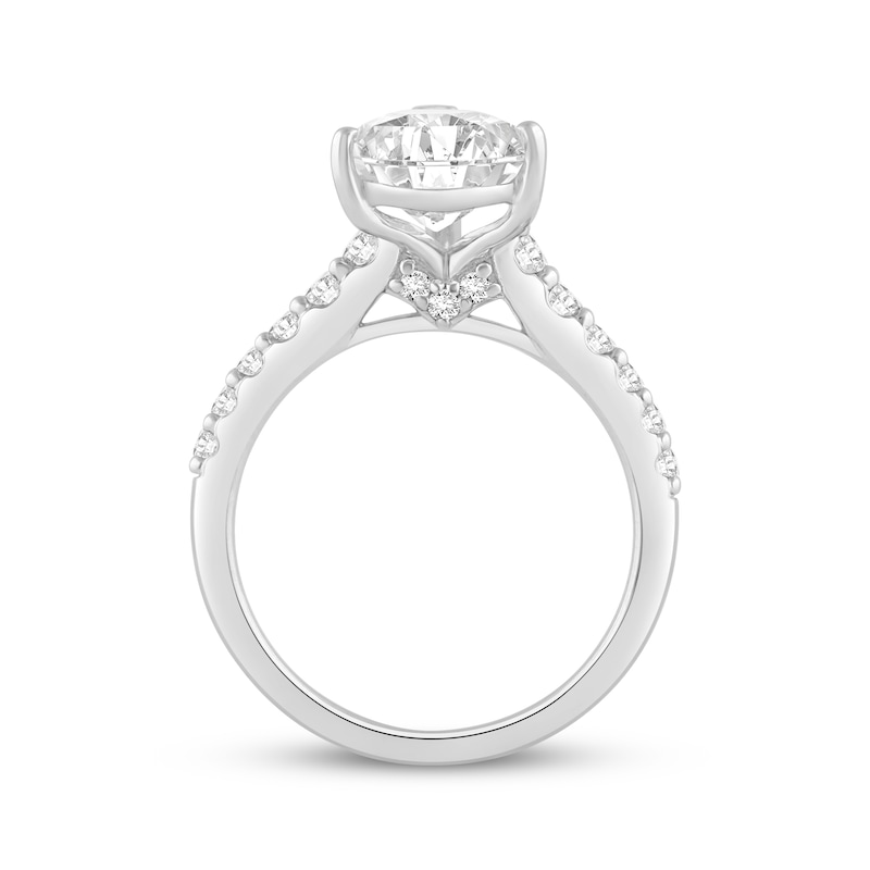 Main Image 3 of Lab-Grown Diamonds by KAY Pear-Shaped Engagement Ring 3-1/2 ct tw 14K White Gold