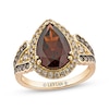 Thumbnail Image 1 of Le Vian Pear-Shaped Garnet Ring 1/2 ct tw Diamonds 14K Honey Gold