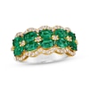 Thumbnail Image 1 of Le Vian Oval-Cut Emerald Ring 1/3 ct tw Diamonds Platinum & 14K Honey Gold