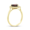 Thumbnail Image 1 of Heart-Shaped Garnet & Diamond Ring 1/10 ct tw 10K Yellow Gold