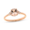 Thumbnail Image 1 of Oval-Cut Morganite & Diamond Ring 1/10 ct tw 10K Rose Gold