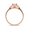 Thumbnail Image 2 of Oval-Cut Morganite & Diamond Ring 1/10 ct tw 10K Rose Gold