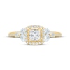 Thumbnail Image 3 of Princess-Cut Diamond Halo Engagement Ring 1 ct tw 14K Yellow Gold