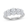 Thumbnail Image 1 of Lab-Grown Diamonds by KAY Oval-Cut Graduating Ring 2 ct tw 14K White Gold