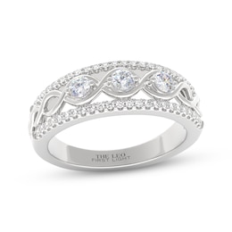 THE LEO First Light Diamond Twist Anniversary Ring 1/2 ct tw 14K White Gold