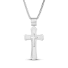 Thumbnail Image 1 of Men's Double Cross Necklace Stainless Steel 22&quot;