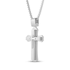 Thumbnail Image 2 of Men's Double Cross Necklace Stainless Steel 22&quot;