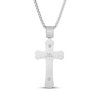 Thumbnail Image 3 of Men's Double Cross Necklace Stainless Steel 22&quot;