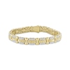 Thumbnail Image 1 of Men's Diamond Railroad Link Bracelet 3-1/2 ct tw 10K Yellow Gold 8.5&quot;